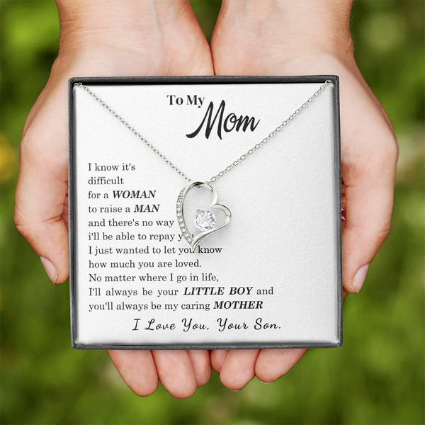 [ Few left only ]  To My Mom - I Love You Mother - Forever Love Necklace