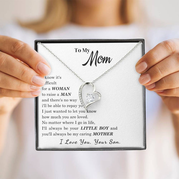 [ Few left only ]  To My Mom - I Love You Mother - Forever Love Necklace