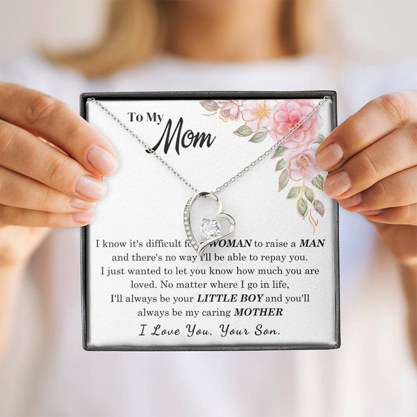 [Only a few left] To My Loving Mother - I love you  (Forever Love Necklace)
