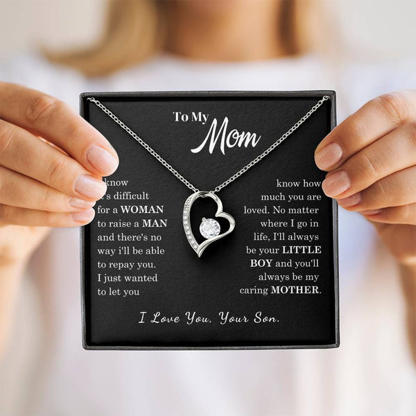[ Few left only ]  To My Mom - Loved Mother - Forever Love Necklace