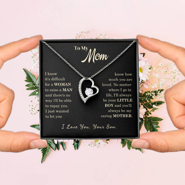 [Almost Sold Out] To My Mom - I Love You Mother  - Forever Love Necklace