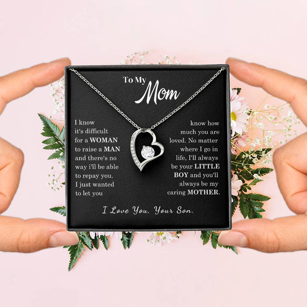 [ Few left only ]  To My Mom - Loved Mother - Forever Love Necklace