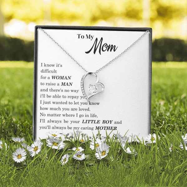 [ Few left only ]  To My Mom - I Love You Mother - Forever Love Necklace