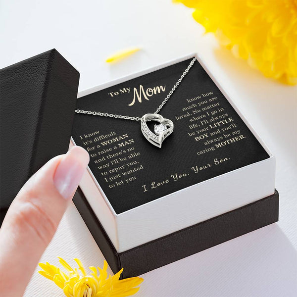 [Almost Sold Out] To My Mom - I Love You Mother  - Forever Love Necklace