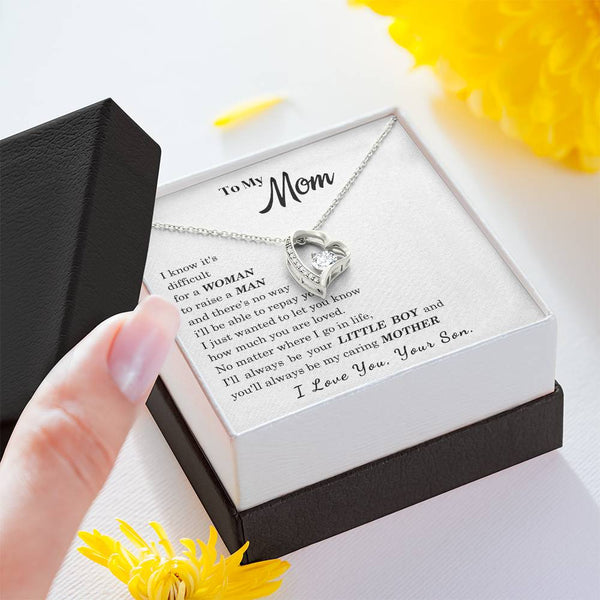 [ Few left only ]  To My Mom - I Love You Mother - Forever Love Necklace