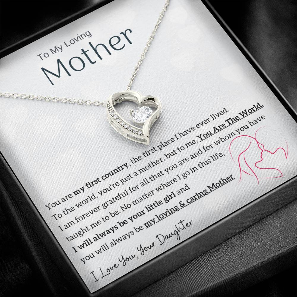 To My Loving Mother - You are my sunshine, I will always be your little girl (Only a Few Left) - Forever Love Necklace