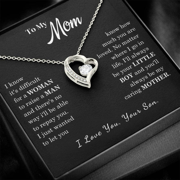 [ Few left only ]  To My Mom - Loved Mother - Forever Love Necklace