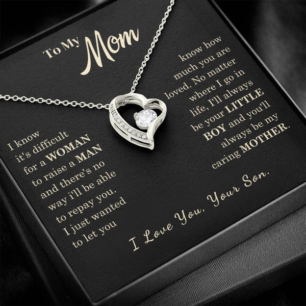 [Almost Sold Out] To My Mom - I Love You Mother  - Forever Love Necklace