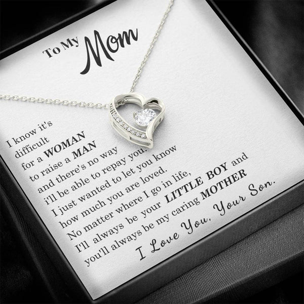 [ Few left only ]  To My Mom - I Love You Mother - Forever Love Necklace