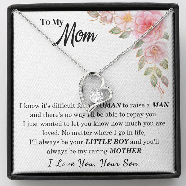 [Only a few left] To My Loving Mother - I love you  (Forever Love Necklace)