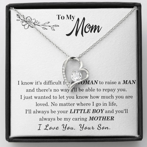 [Only a few left] To My Mom - I Love You Mother  - Forever Love Necklace