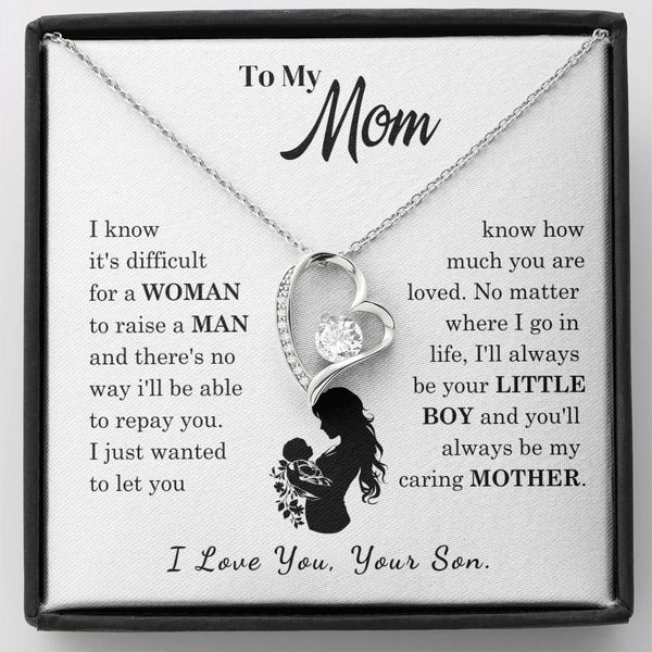 [Only a few left]  To My Mom - Loved Mother  - Necklace