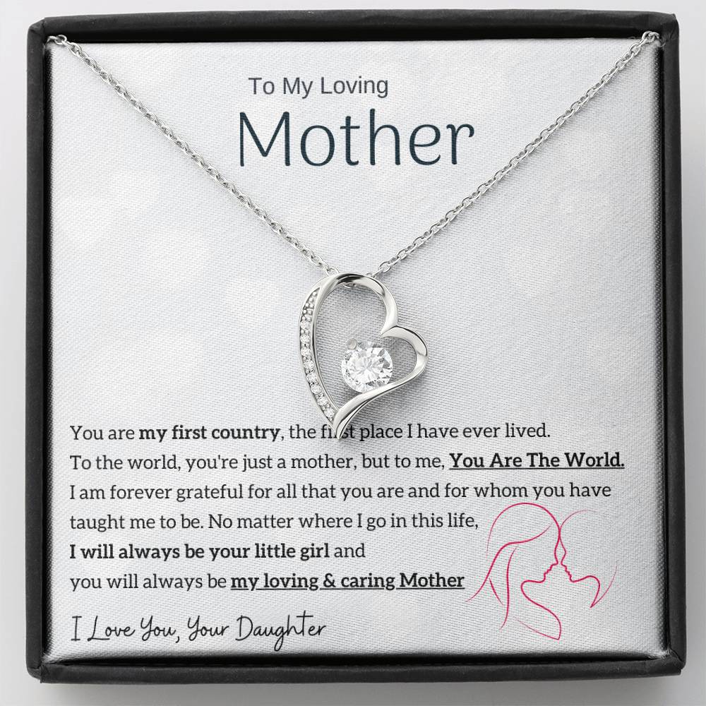 To My Loving Mother - You are my sunshine, I will always be your little girl (Only a Few Left) - Forever Love Necklace