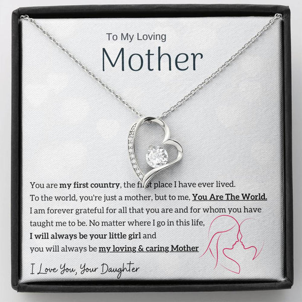 To My Loving Mother - You are my sunshine, I will always be your little girl (Only a Few Left) - Forever Love Necklace