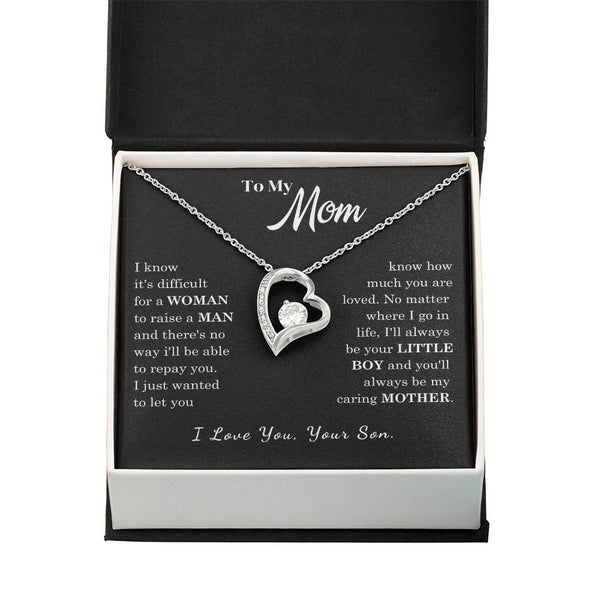 [ Few left only ]  To My Mom - Loved Mother - Forever Love Necklace