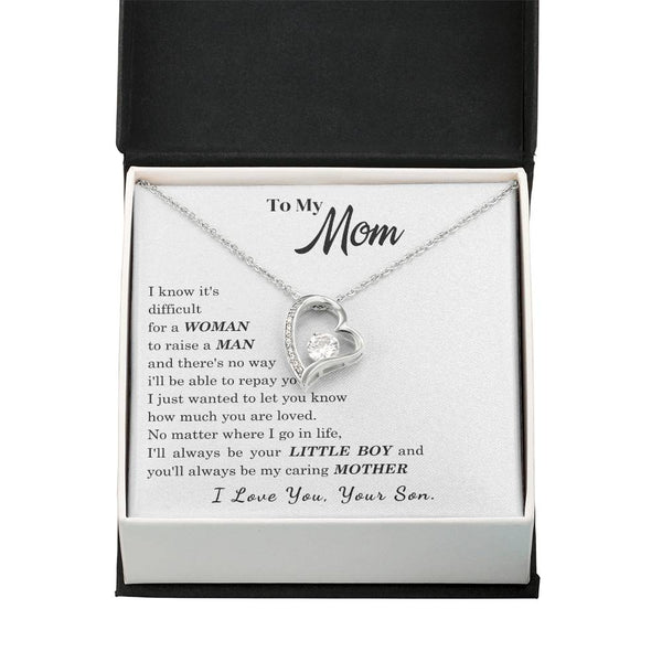 [ Few left only ]  To My Mom - I Love You Mother - Forever Love Necklace