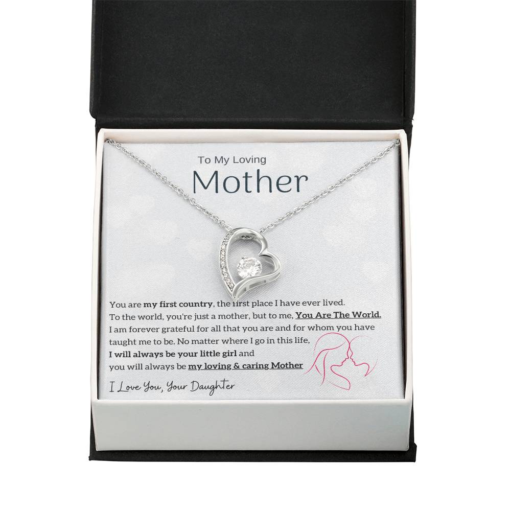 To My Loving Mother - You are my sunshine, I will always be your little girl (Only a Few Left) - Forever Love Necklace