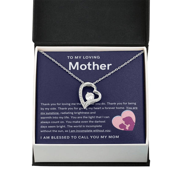 To My Loving Mother - You are my sunshine, radiating brightness into my life (Only a Few Left) - Forever Love Necklace