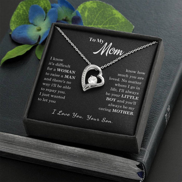 [ Few left only ]  To My Mom - Loved Mother - Forever Love Necklace