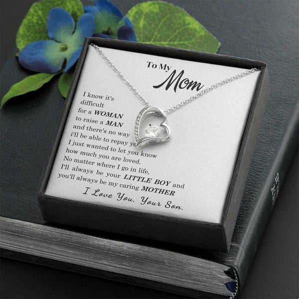 [ Few left only ]  To My Mom - I Love You Mother - Forever Love Necklace
