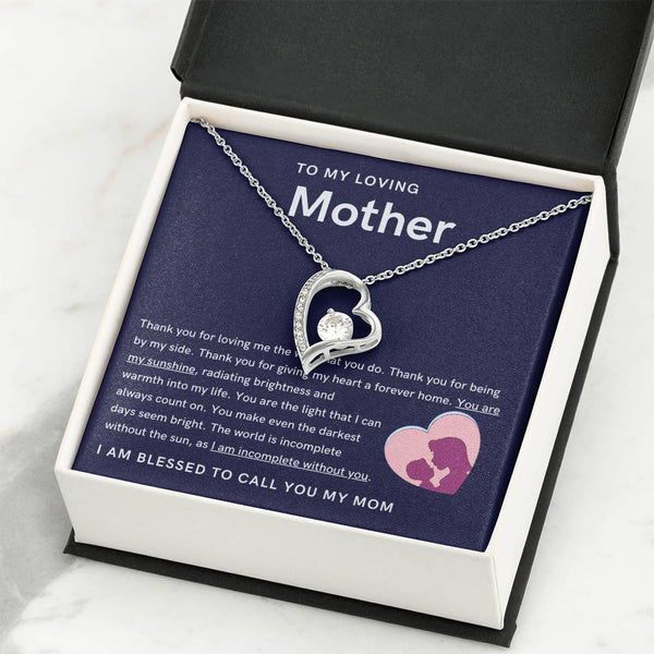 To My Loving Mother - You are my sunshine, radiating brightness into my life (Only a Few Left) - Forever Love Necklace