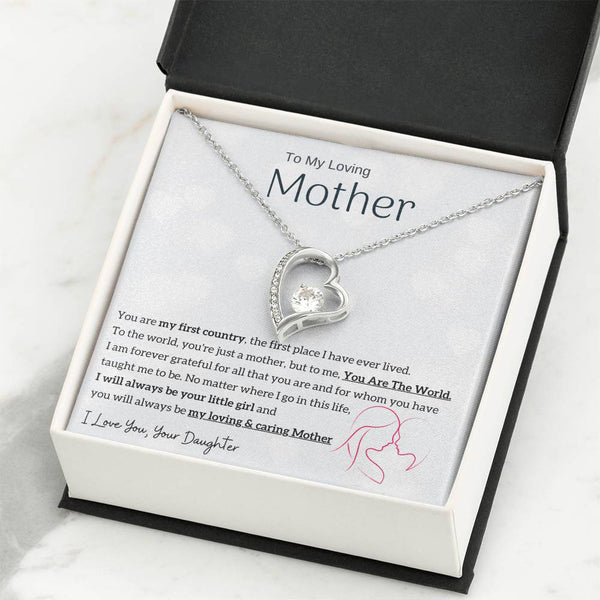 To My Loving Mother - You are my sunshine, I will always be your little girl (Only a Few Left) - Forever Love Necklace