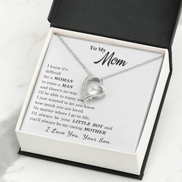[ Few left only ]  To My Mom - I Love You Mother - Forever Love Necklace