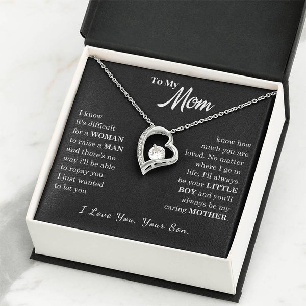 [ Few left only ]  To My Mom - Loved Mother - Forever Love Necklace