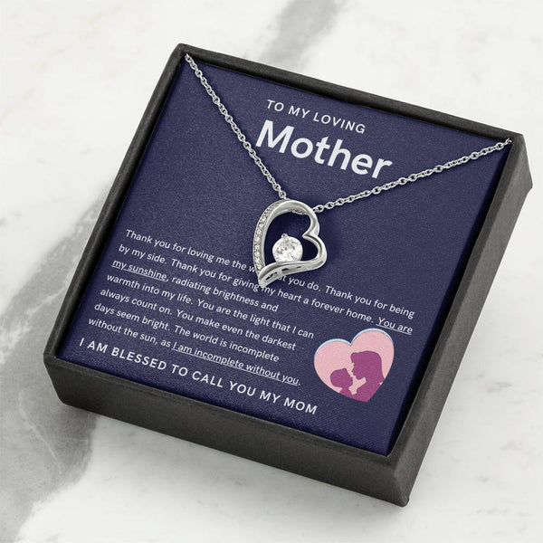 To My Loving Mother - You are my sunshine, radiating brightness into my life (Only a Few Left) - Forever Love Necklace