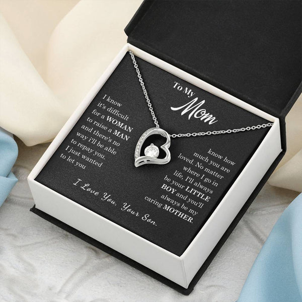 [ Few left only ]  To My Mom - Loved Mother - Forever Love Necklace
