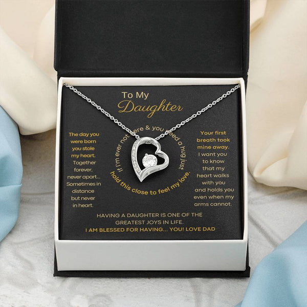 [ Few left only ] To My Daughter - Hold this necklace close to feel my love