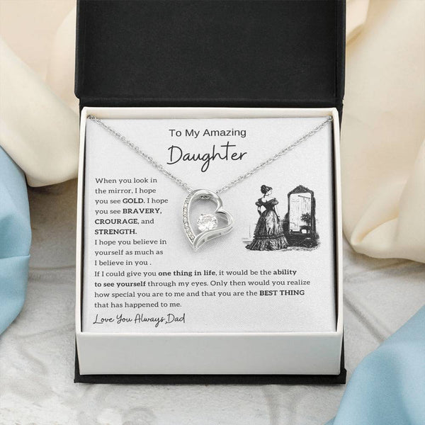 (Only A Few Left) To My Amazing Daughter - Forever Love Necklace
