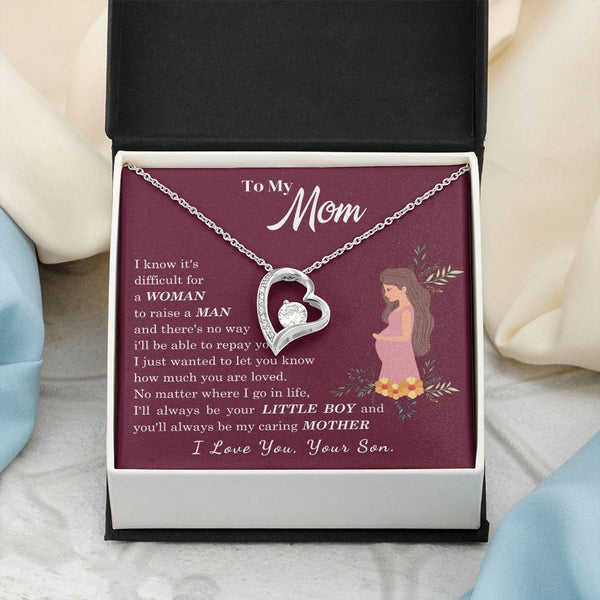 [ Few left only ] To My Loving Mother - I love you, your son - Forever Love Necklace