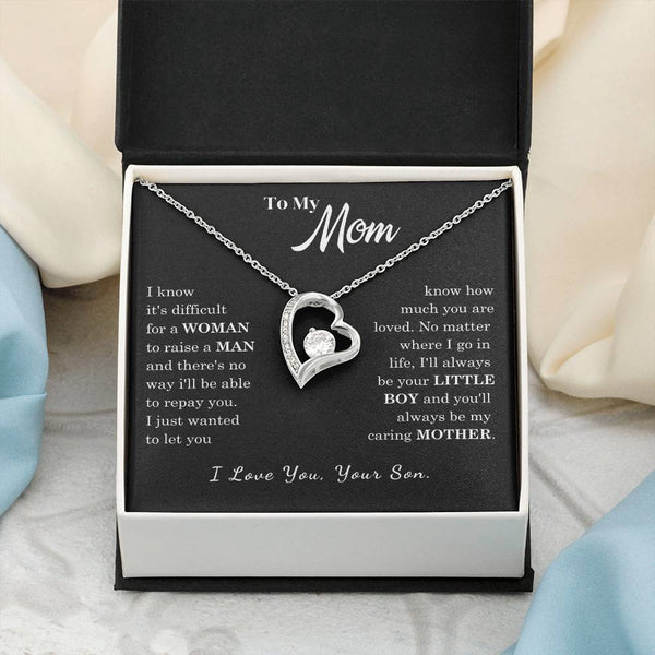[ Few left only ]  To My Mom - Loved Mother - Forever Love Necklace