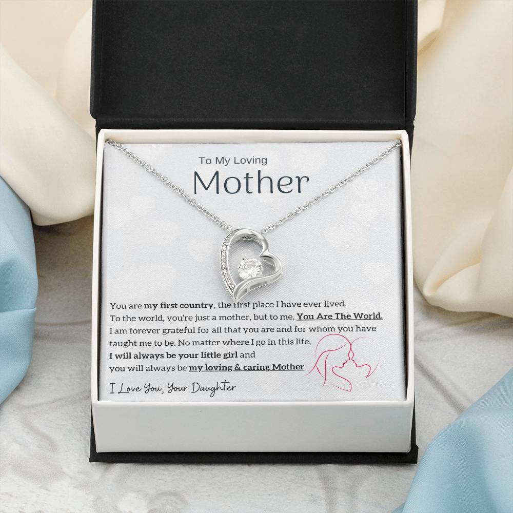 To My Loving Mother - You are my sunshine, I will always be your little girl (Only a Few Left) - Forever Love Necklace