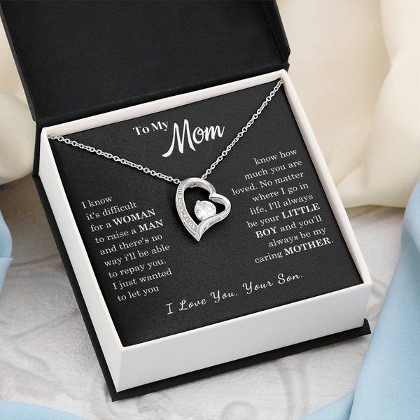 [ Few left only ]  To My Mom - Loved Mother - Forever Love Necklace