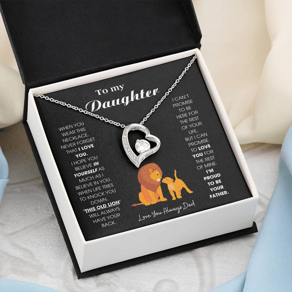 To My Daughter - When you wear this necklace, never forget that I LOVE YOU [ Gift From Dad ] [ Forever Love ]