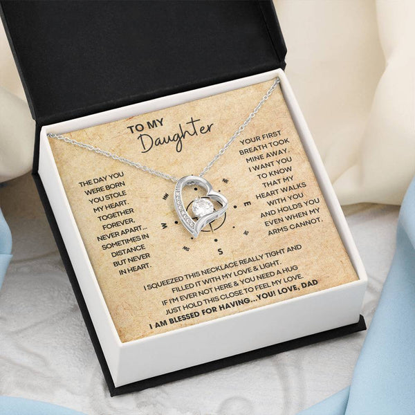 [ Forever Love ] To My Daughter - Hold this necklace close to feel my love