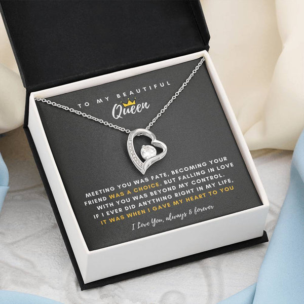 To My Beautiful Queen, Falling In Love With You Was Beyond My Control - (Forever Love Necklace)