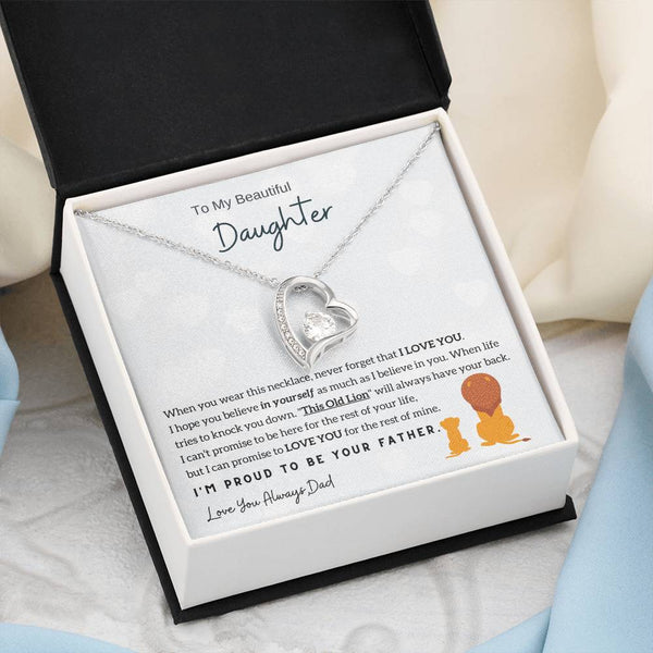 (Forever Love Necklace) To My Daughter,  I'm Proud To Be Your Father - Amz