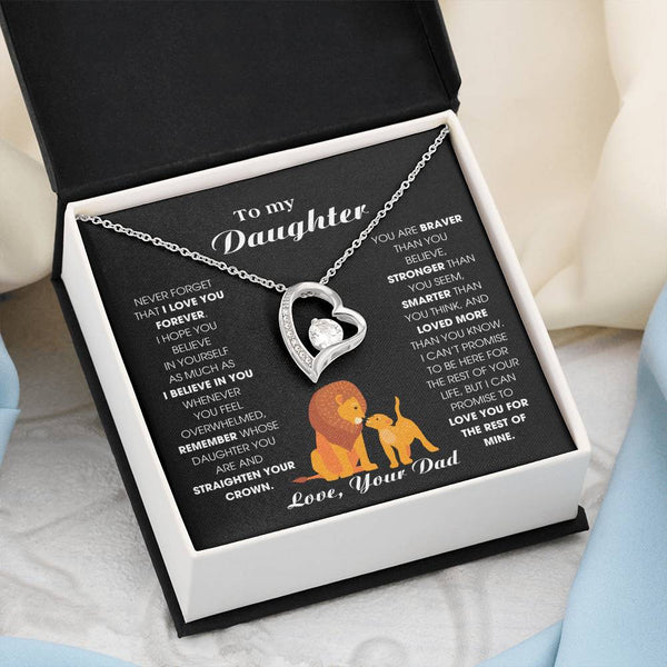 [ Forever love necklace ] To My Daughter, Never Forget That I Love You Forever