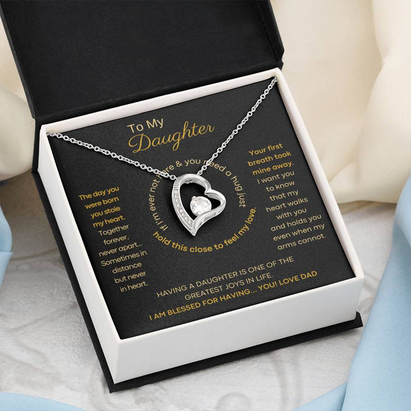[ Few left only ] To My Daughter - Hold this necklace close to feel my love