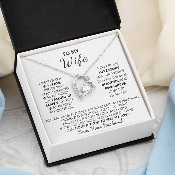 [Few left only] To My Wife, Hold This Close To Feel My Love - Forever Love Necklace  - 1