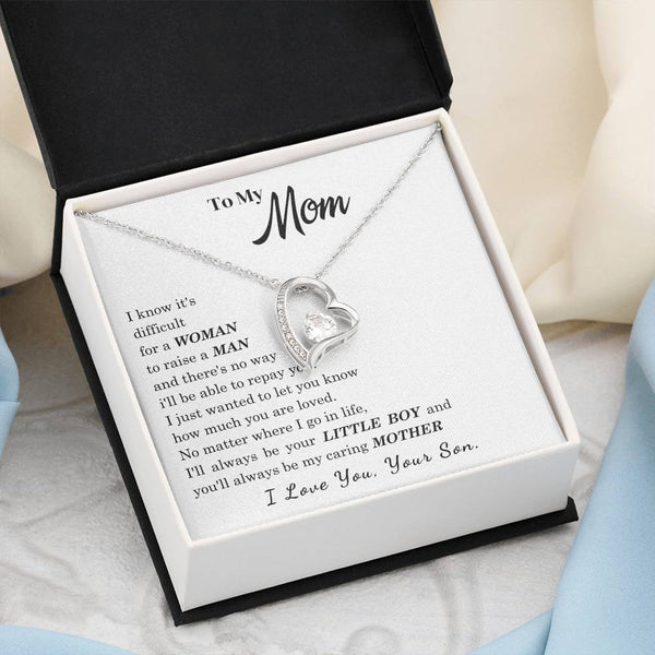 [ Few left only ]  To My Mom - I Love You Mother - Forever Love Necklace