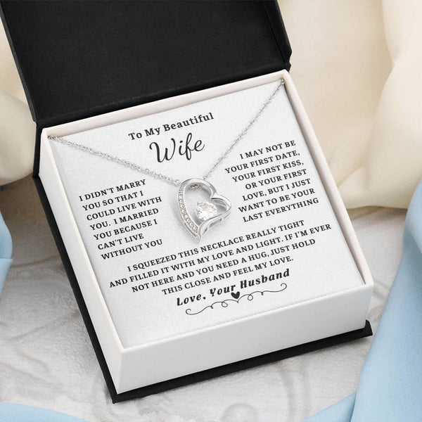 To My Wife , Forever love necklace , Gift For Wife, Wife Birthday Gift, Anniversary Gift For Wife, Wife Necklace
