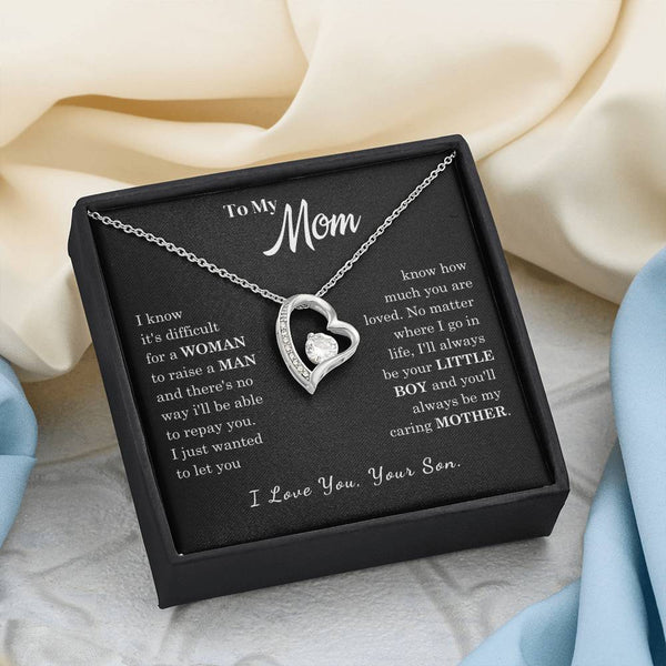[ Few left only ]  To My Mom - Loved Mother - Forever Love Necklace