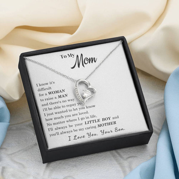 [ Few left only ]  To My Mom - I Love You Mother - Forever Love Necklace
