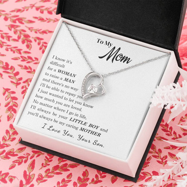 [ Few left only ]  To My Mom - I Love You Mother - Forever Love Necklace