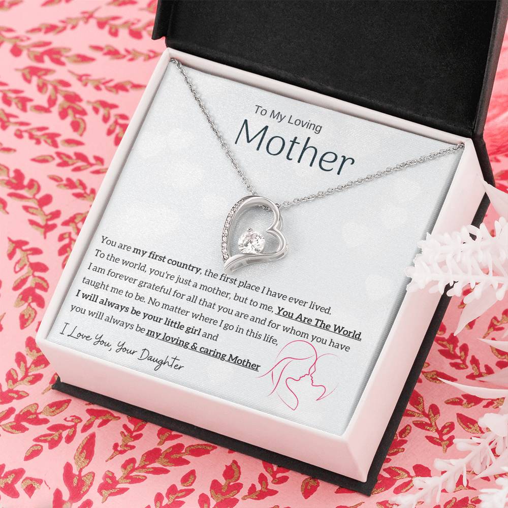 To My Loving Mother - You are my sunshine, I will always be your little girl (Only a Few Left) - Forever Love Necklace