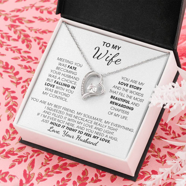 [Few left only] To My Wife, Hold This Close To Feel My Love  - Forever Love Necklace